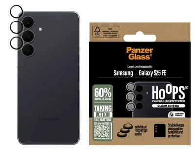 Protector de sticlă pentru cameră PanzerGlass - Hoops, Galaxy S25 FE, transparent