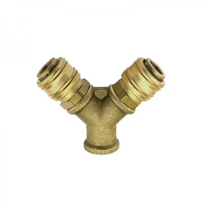 Distribuitor aer comprimat cu 2 capete de cuplare Ludecke DWS38ES, 3 8 , O9 mm