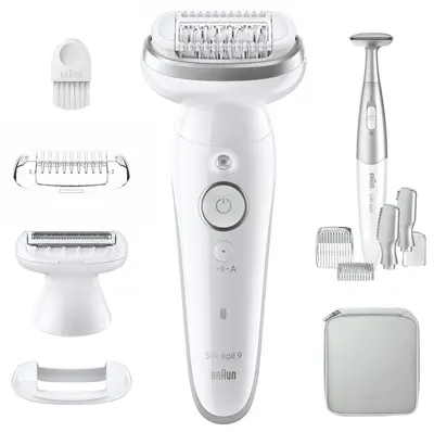 Epilator Braun - Silk-épil 9 SES 9-241, alb/argintiu