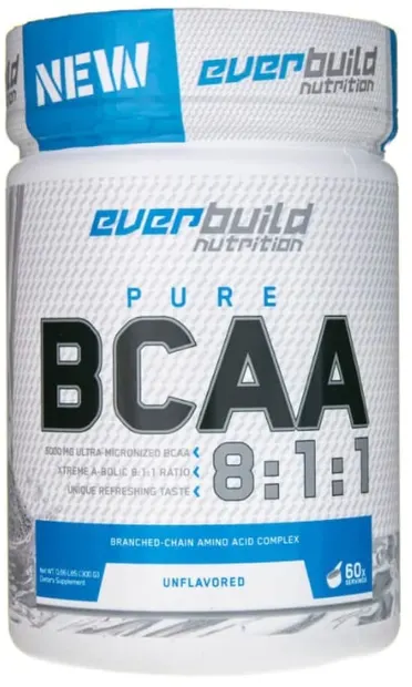 Pure BCAA 8:1:1, fără gust, 300 g, Everbuild