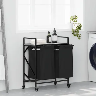 Gossi cos de rufe 2 compartimente cu roti sonoma gri