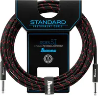 Cablu pentru chitară Ibanez - SI20 BW, 6.3 mm, 6.1 m, negru/roșu