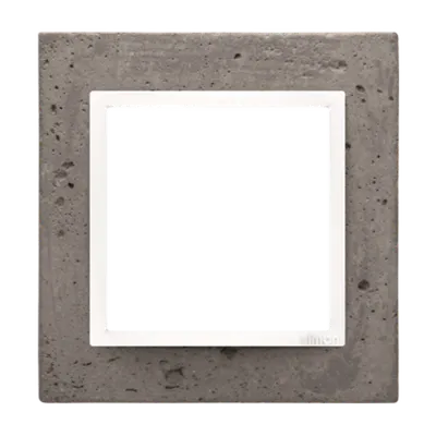 Rama simpla, beton inchis/alb
