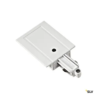 Alimentare 1-ph.șină încastrată, conductor protectie dr, alb