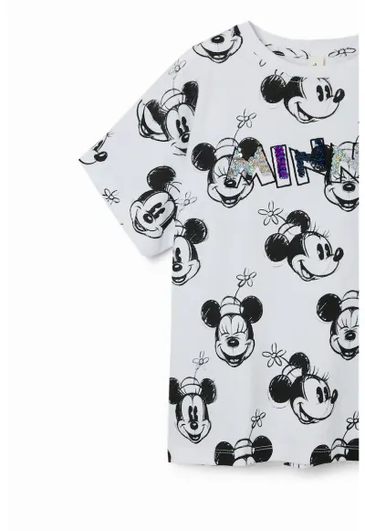 Tricou cu imprimeu cu desene - Alb/Negru