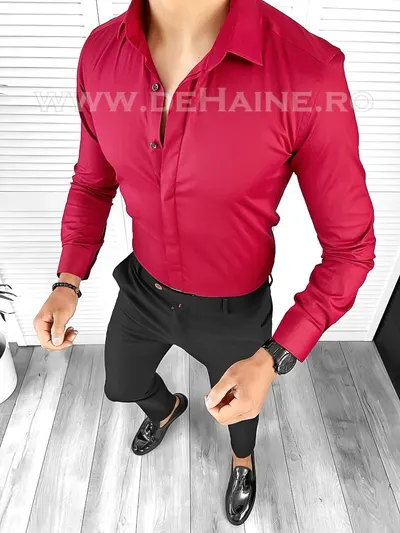 Camasa barbati grena slim fit B8413 61-2 E