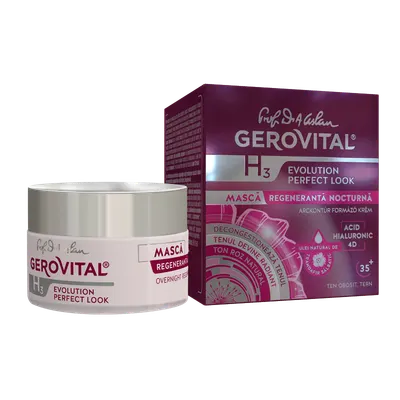 Masca regeneranta de noapte H3 Evolution Perfect Look, 50ml, Gerovital