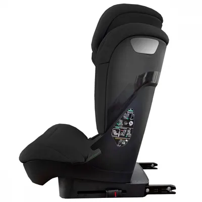 Scaun auto pentru copii Appekids Q-Fix Black, i-size, 100-150 cm, spatar reglabil, teriera ajustabila, SPS