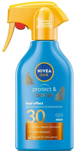 Nivea Sun Spray de protecție solară Protect & Bronze, SPF30, 250 ml