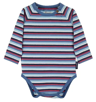 Body pentru bebelusi cu maneca lunga Sterntaler - In dungi, 68 cm, 5-6 luni