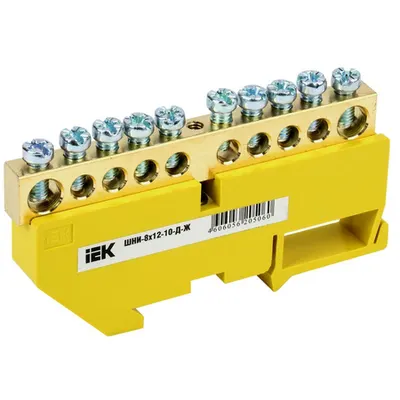 Neutral bus bar with DIN-Izolator SHNI-8x12-10-D-ZH