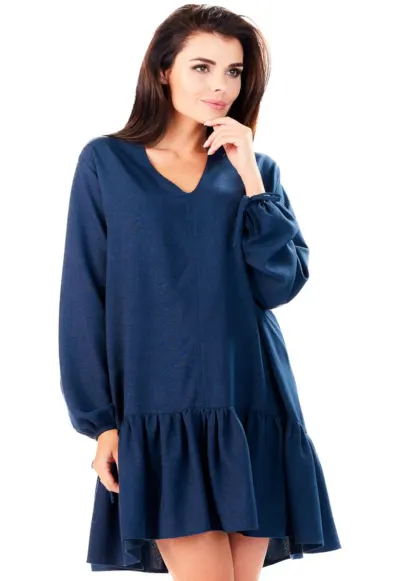 Infinite You Rochie mini dama Anase M146 albastru inchis - Albastru inchis