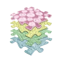 Covoras ortopedic senzorial puzzle Set Pastel Start