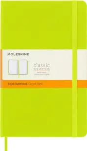 Agenda cu coperți țări Moleskine Classic Ruled - Lemon Green, randuri