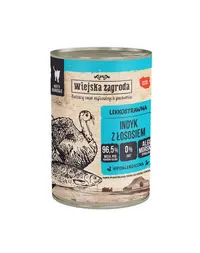 WIEJSKA ZAGRODA Conserva hrana cu somon si curcan, pentru pisici adulte 6x400 g