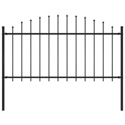 vidaXL Gard de grădină Woerden cu vârf tip suliță din oțel 170x150 cm negru