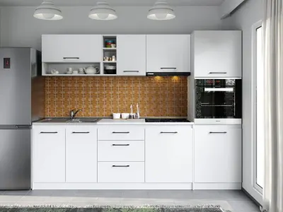 Set Mobila Bucatarie Mina Pure 260 Alb C171