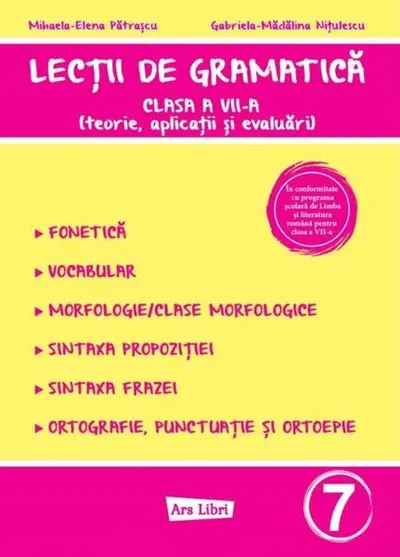Lecții de gramatică - clasa a VII-a - Paperback brosat