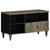 Gossi dulap tv, negru, 80x33x46 cm, lemn masiv de mango