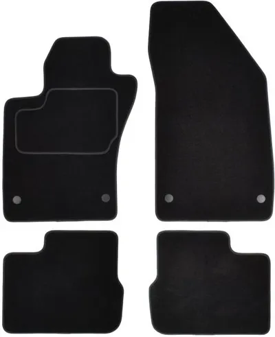 Covor podea MAMMOOTH Velours, 4 buc., fata spate, set, culoare neagra, potrivit FIAT TIPO 10.15-, Saloon, 4-door