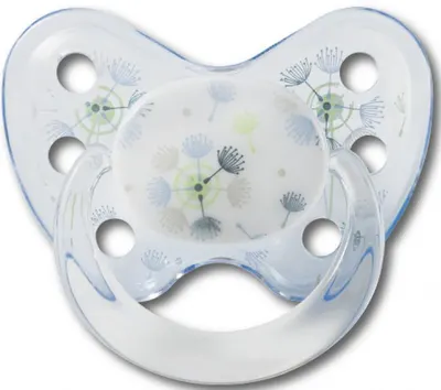 Suzeta din silicon cu inel Baby-Nova - Dentistar Art, marimea 2, albastra