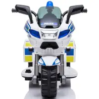Motocicleta electrica pentru copii Chipolino Police White cu lumini, sunete, greutate admisa 25 kg
