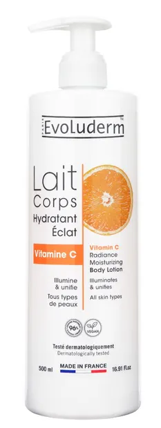 Lapte de corp cu Vitamina C, 500ml, Evoluderm