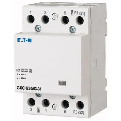 Contactor pe sina 63A 3NO+1NC Z-SCH230/63-31 bobina 230V Eaton 248858
