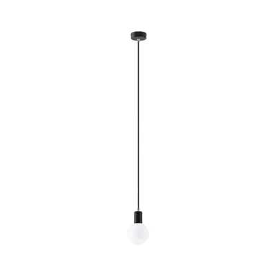 Lustră Sollux Bombilla Black, negru