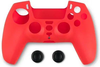 Husă din silicon pentru controler și protecție pentru butoane Spartan Gear - DualSense, roșu (PS5)