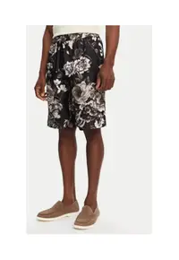 Pantaloni scurti Dolce Gabbana barbati - negru - matase -