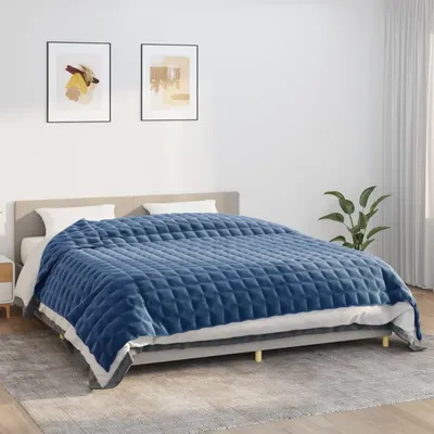 Gossi patura cu greutati, albastru, 220x260 cm, 11 kg, textil