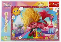 Puzzle Trefl cu sclipici de 100 de piese - Troli strălucitori