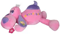 Jucărie de pluș Amek Toys - Câine, roz, 53 cm