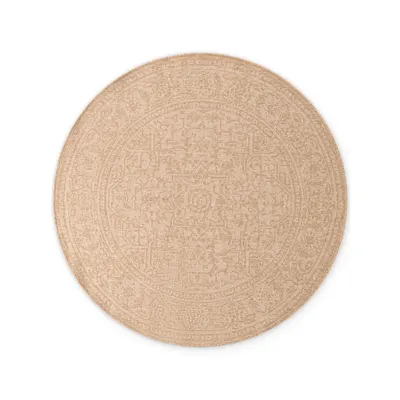 Covor pentru exterior și interior bej/fildeș rotund ø 160 cm Duet Kona – NORTHRUGS