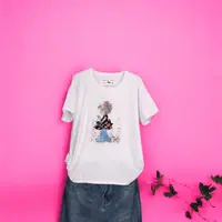 Tricou Dama cu Fetite Alb 14