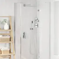vidaXL Sistem de duș încastrat (pătrat) Argintiu Oțel Inoxidabil 201