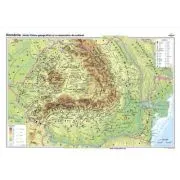 Romania. Harta fizico-geografica si a resurselor naturale de subsol