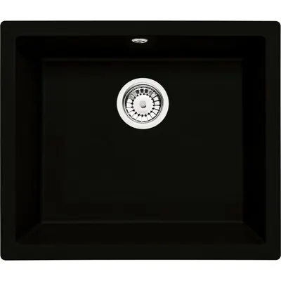 Chiuveta bucatarie compozit sub blat negru mat 55 cm Deante Corda