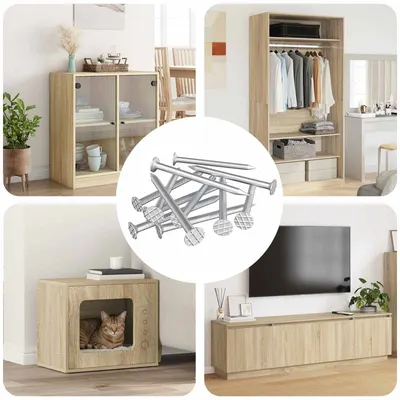vidaXL Cuie pentru Lemn 12 buc. Argintiu Ø 3 x 15 mm Metal