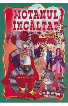 Carte de colorat: Motanul incaltat