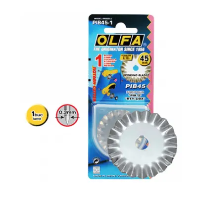 PIB45-1 - lama japoneza rotunda ondulata. de 45 mm. Olfa