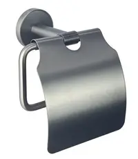 Suport pentru hârtie igienică Inter Ceramic - Lusso, cu capac, Gun Grey