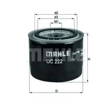 Filtru ulei MAHLE ORIGINAL OC 222