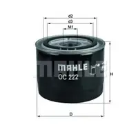 Filtru ulei MAHLE ORIGINAL OC 222