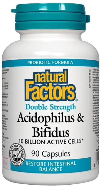 Acidophilus & Bifidus, 90 capsule, Natural Factors
