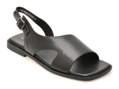Sandale EPICA negre, A1353, din piele naturala