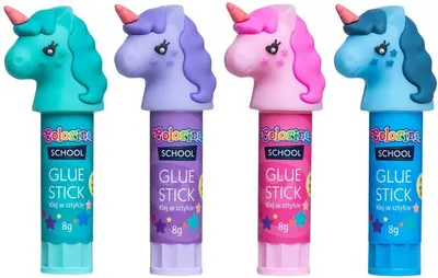 Lipici uscat Colorino School - Unicorni, PVP, 8 g, sortiment