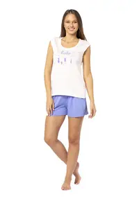 Bluza dama pijama PFVB05 - Albastru