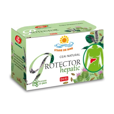 Ceai Protector Hepatic D151, 20 plicuri, Fares